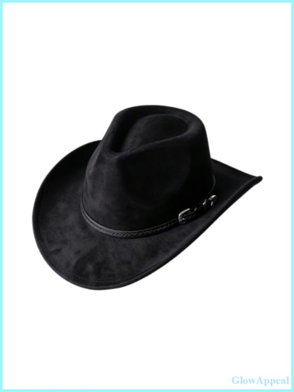 Classic Cowboy Hat Roll Up Brim Metal Buckle Unisex Ranch Festival Party Outdoor